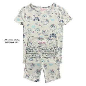 RuffleButts 7Y Sleepy Sheep Ruffle Pajamas Set